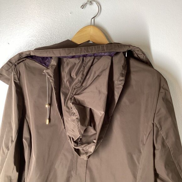 RAINFOREST LARGE Ruched Front Packable Rain Coat Jacket Hidden Hood Lightweight - Picture 6 of 12